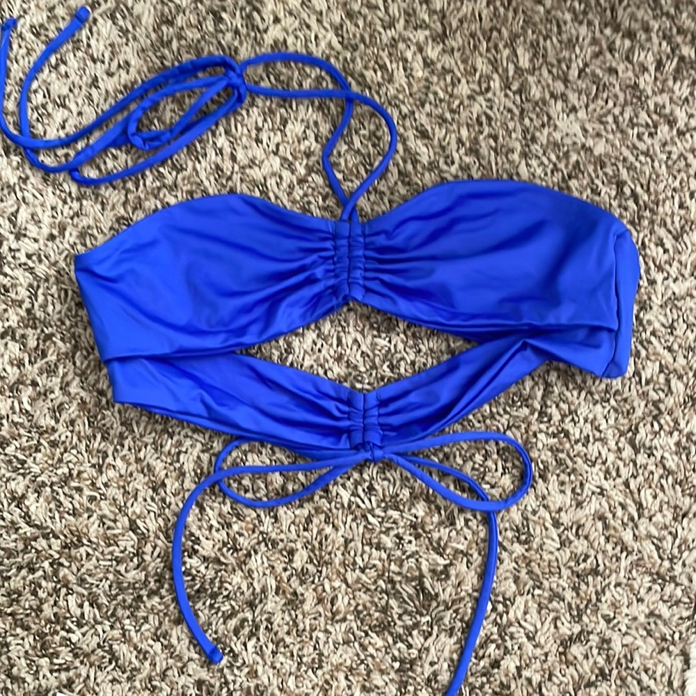 Frankie’s tie bikini top - royal blue